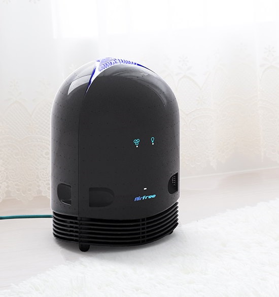 A tecnologia Airfree esteriliza o ar num funcionamento completamente silencioso